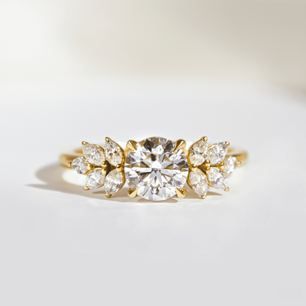 The Everlasting Charm of a Flower Diamond Engagement Ring