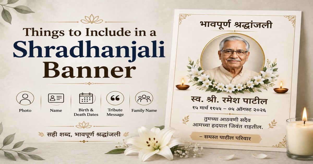 Things to Include in a Shradhanjali Banner